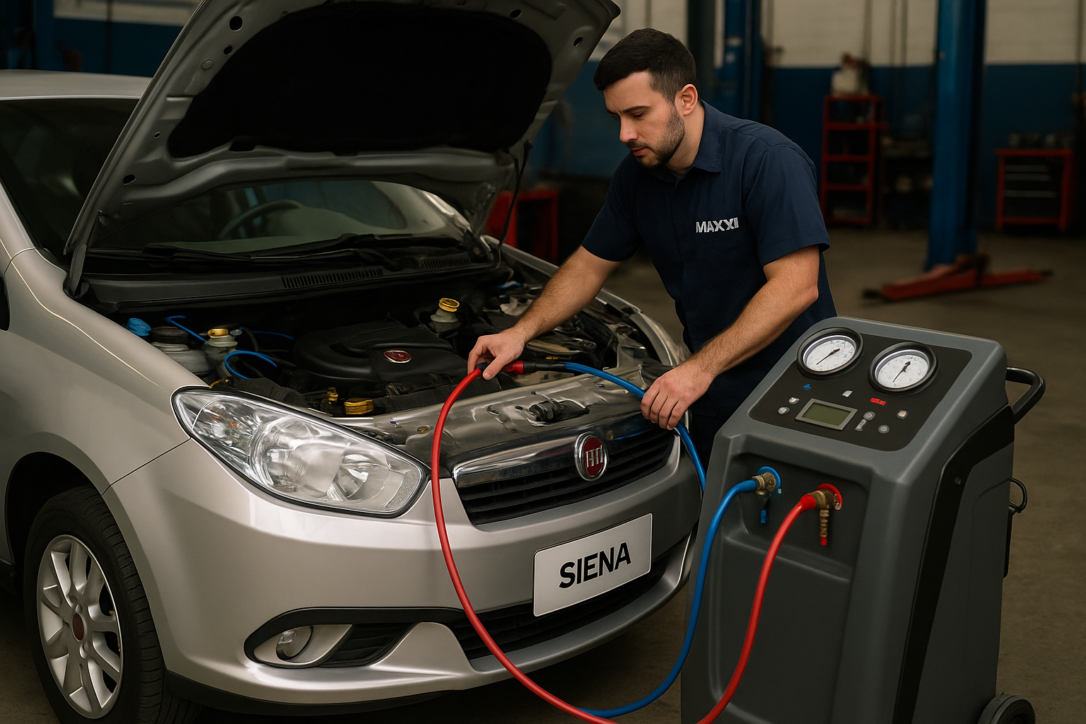 Diagnóstico técnico ar Fiat Siena