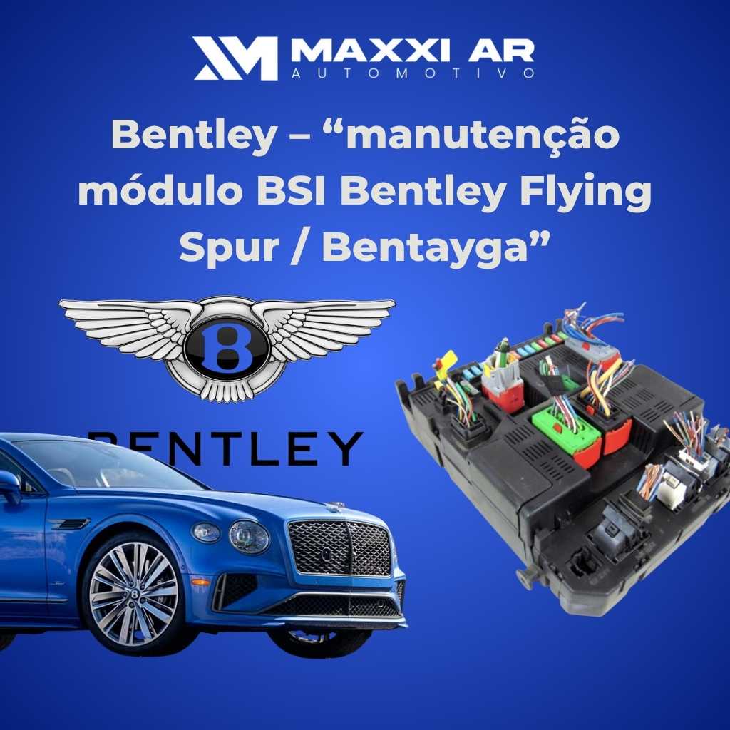 Técnico realizando Manutenção Módulo BSI Bentley Flying Spur / Bentayga (Central de Conforto) em bancada