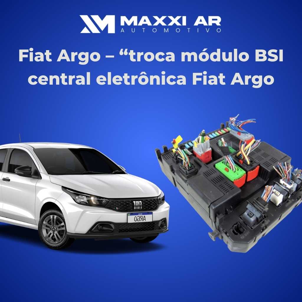 Técnico realizando a Troca Módulo BSI Central Eletrônica Fiat Argo por clonagem e programação