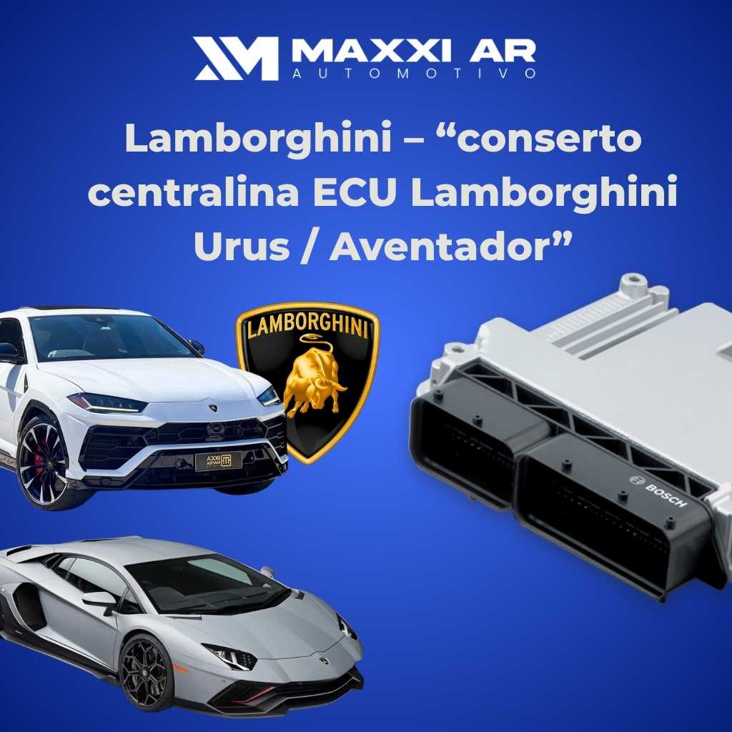 Técnico realizando Conserto Centralina ECU Lamborghini Urus / Aventador (Módulo de Injeção) em laboratório
