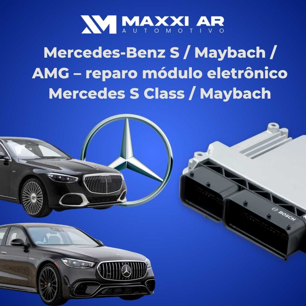 Técnico realizando Reparo Módulo Eletrônico Mercedes S Class, Maybach ou AMG (Módulos SAM/ESM/ECU) em bancada