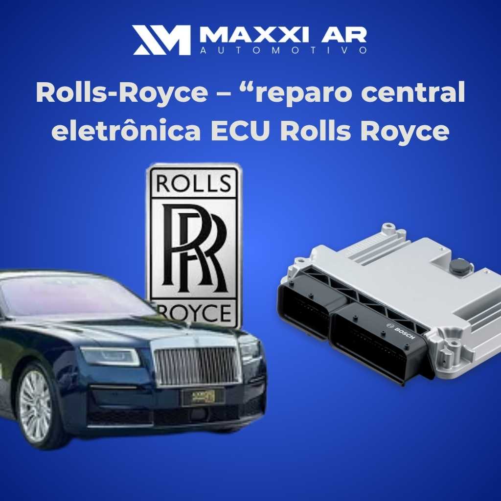 Técnico realizando Reparo Central Eletrônica ECU Rolls Royce (Módulo de Injeção) em laboratório