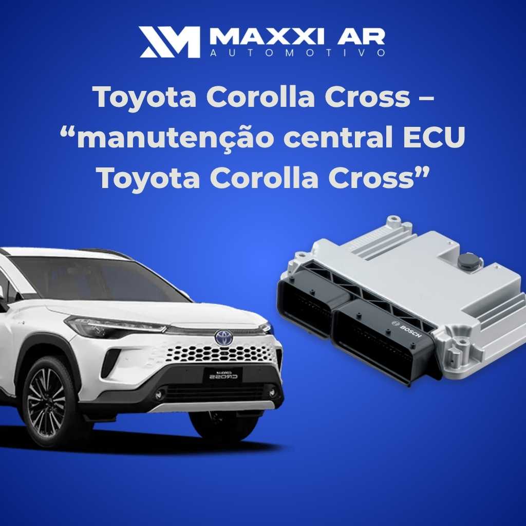 Técnico realizando Manutenção Central ECU Toyota Corolla Cross (Módulo de Injeção) em bancada
